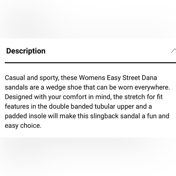 NEW Easy Street Slingback Wedge Sandals Size 10M - Picture 3 of 7